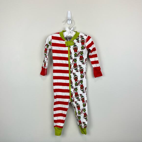 Hanna Andersson Dr. Seuss Grinch Pajamas 75 cm 12-18 Months - Picture 1 of 7
